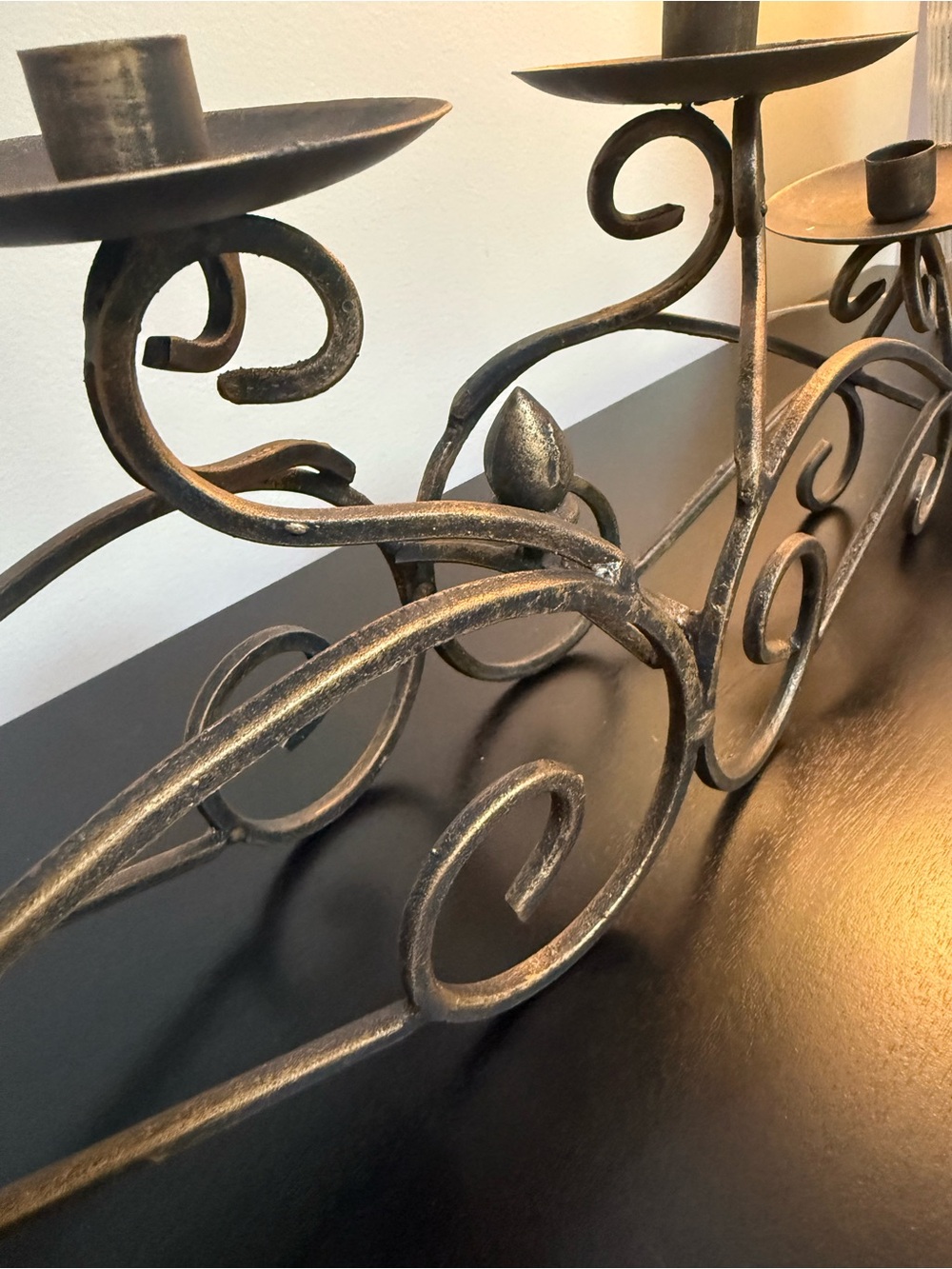 Scrollwork 6-Arm Metal Candle Holder - Picture 4 of 7